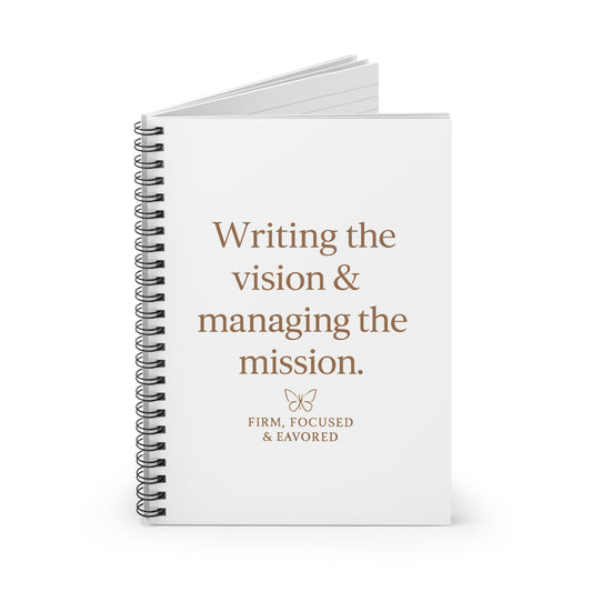 Writing the Vision Journal – Firm, Focused & Favored